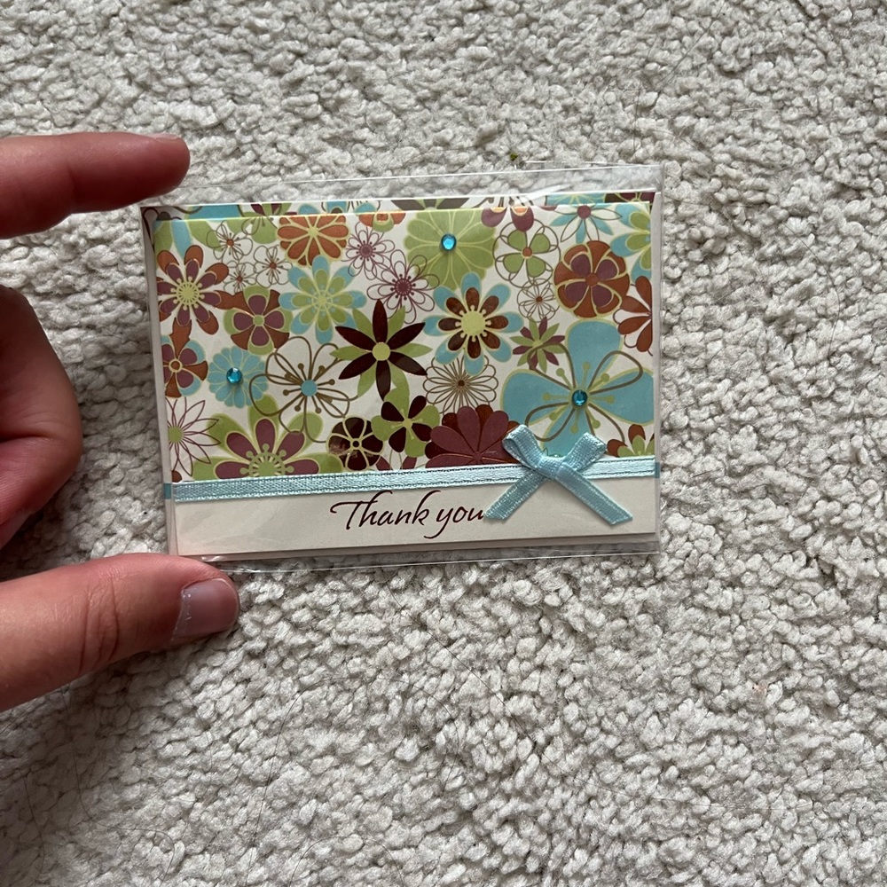 FREE WITH PURCHASE Hallmark thank you card mini card and envelope NEW